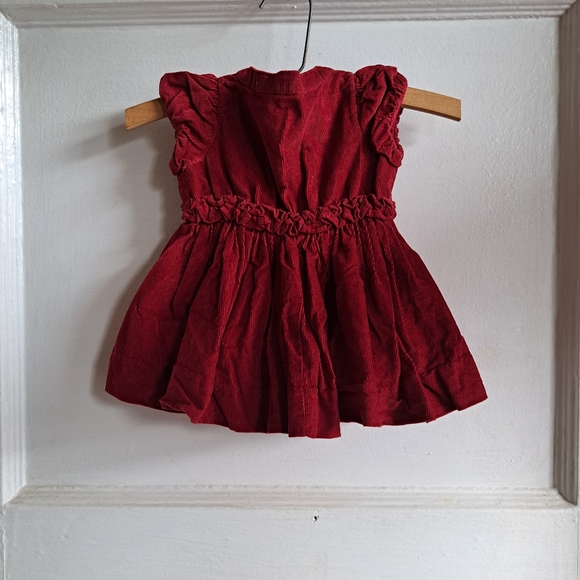 🔥host pick🔥 Gap Baby Dress - 3 Month Corduroy Dress - Red Holiday Dress - Picture 3 of 5